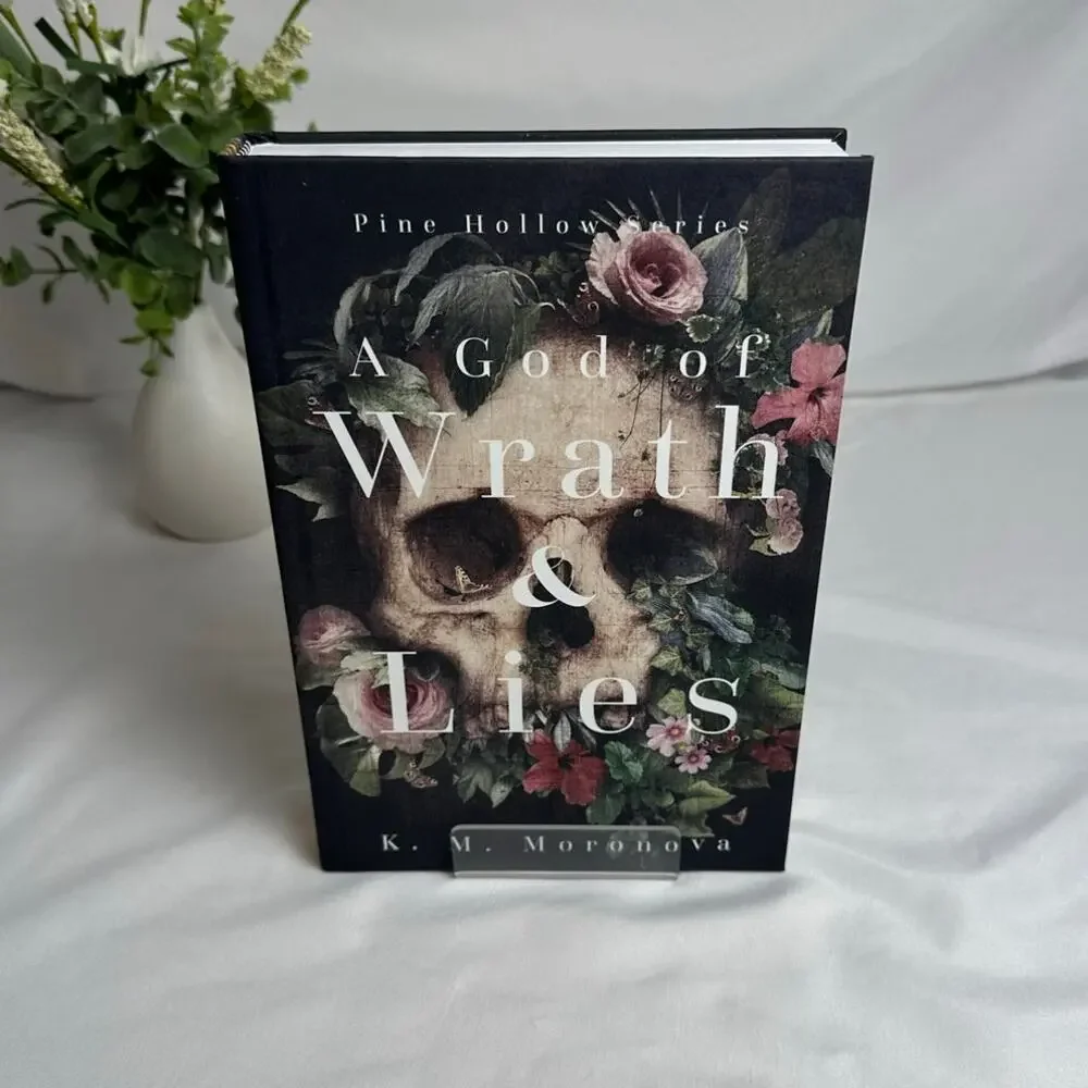 A God of Wrath & Lies K.M. Moronova OOP Hardcover Pine Hollow #1 Romantasy